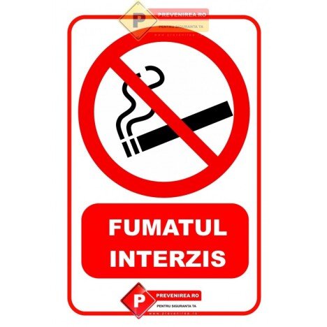 Indicatoare pentru fumatul interzis